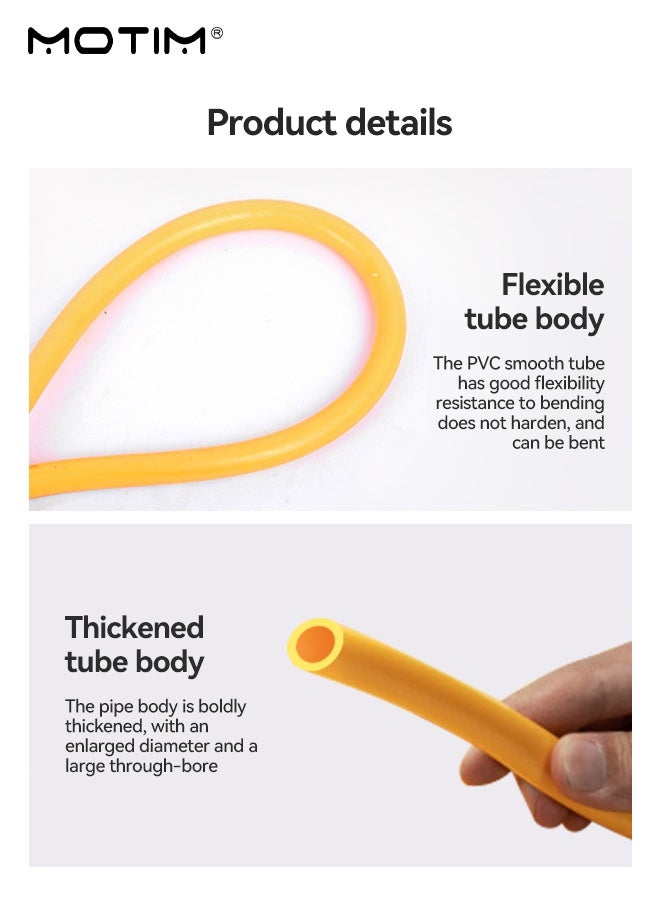 Motim 1/2 Inch 15m PVC Garden Hose in Yellow, Heavy-Duty, Flexible, and Weather-Resistant for Garden and Car Washing - Image 4